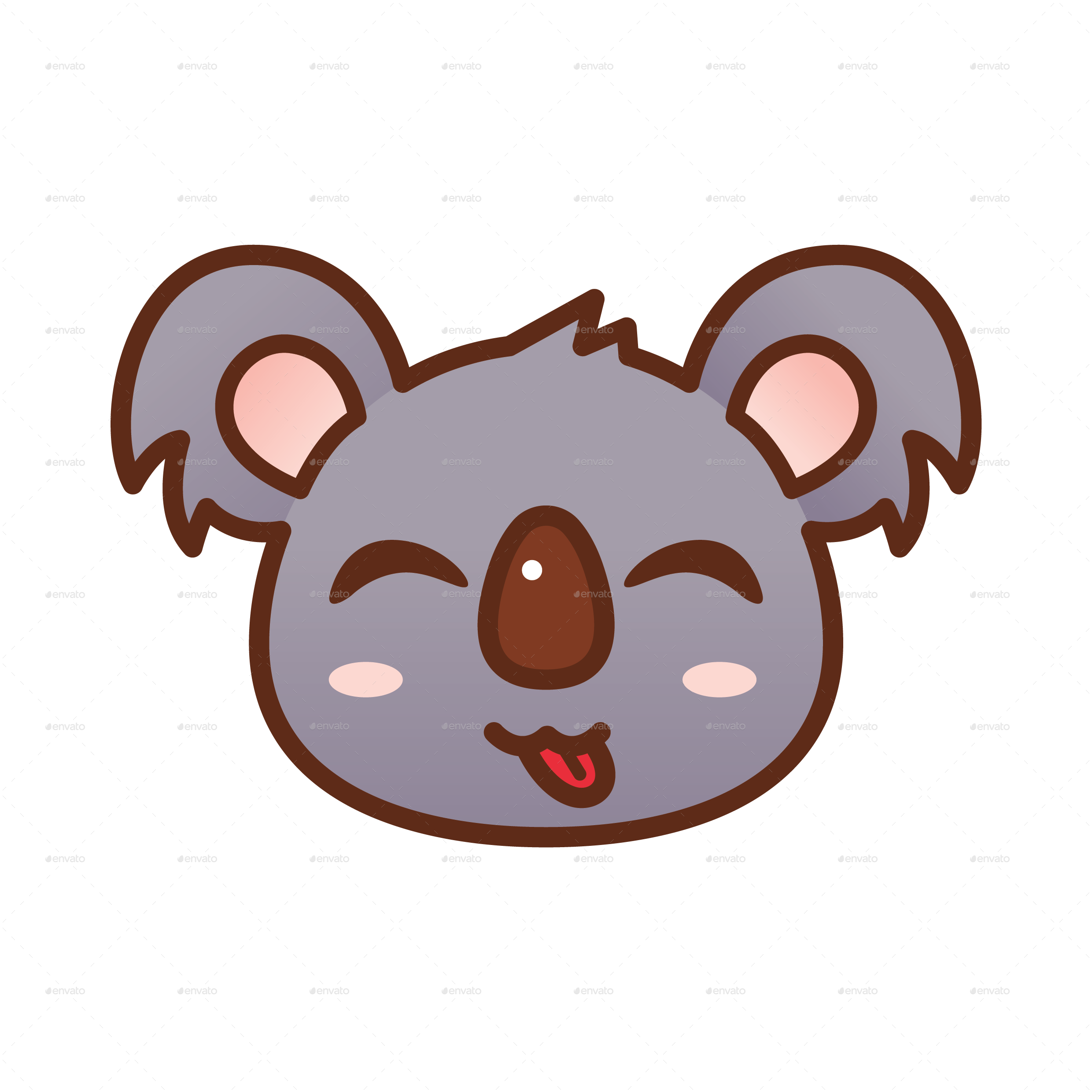 Cute Koala Emoticon by yellowline_std | GraphicRiver